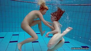 Yoke hot lesbians forth get under one's pool